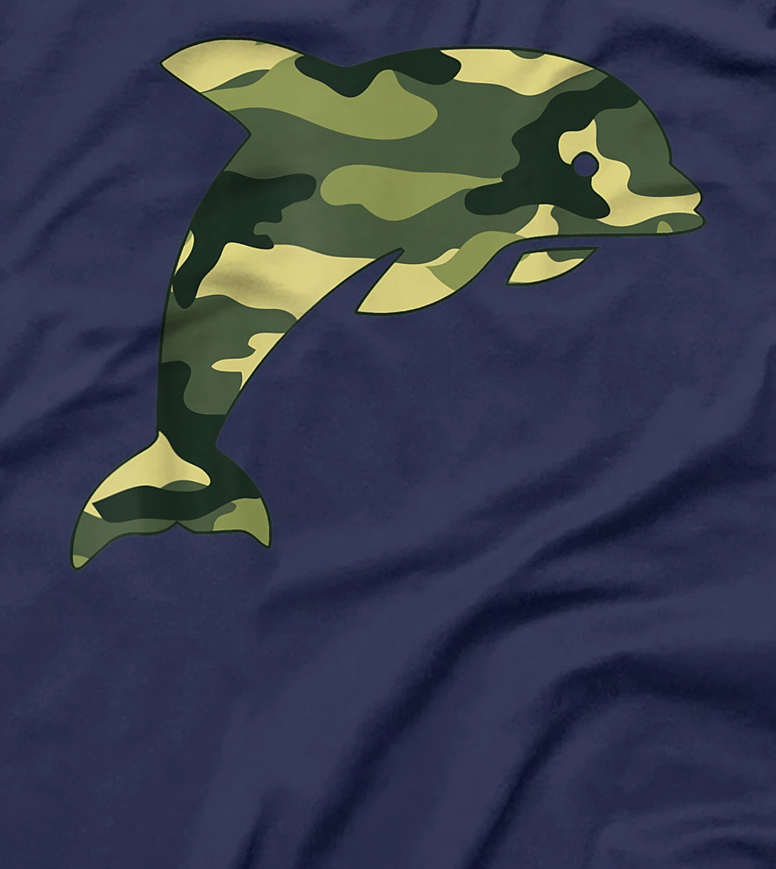 Military Dolphin Camo Men Print US Beluga Fish Veteran Gift T-Shirt