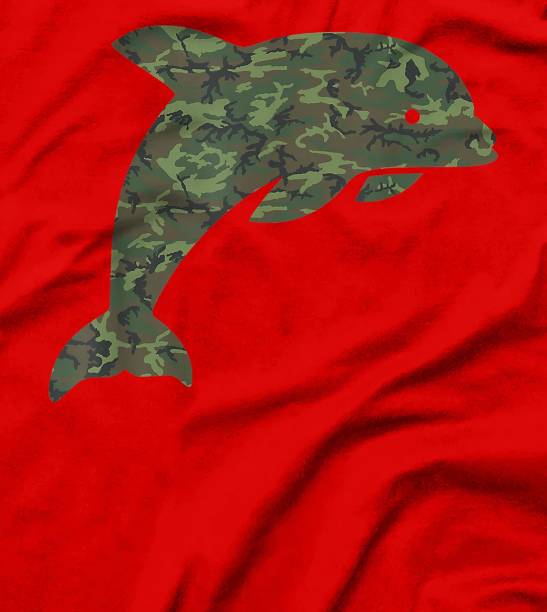 Military Dolphin Camo Print US Beluga Fish Veteran Men Gift T-Shirt