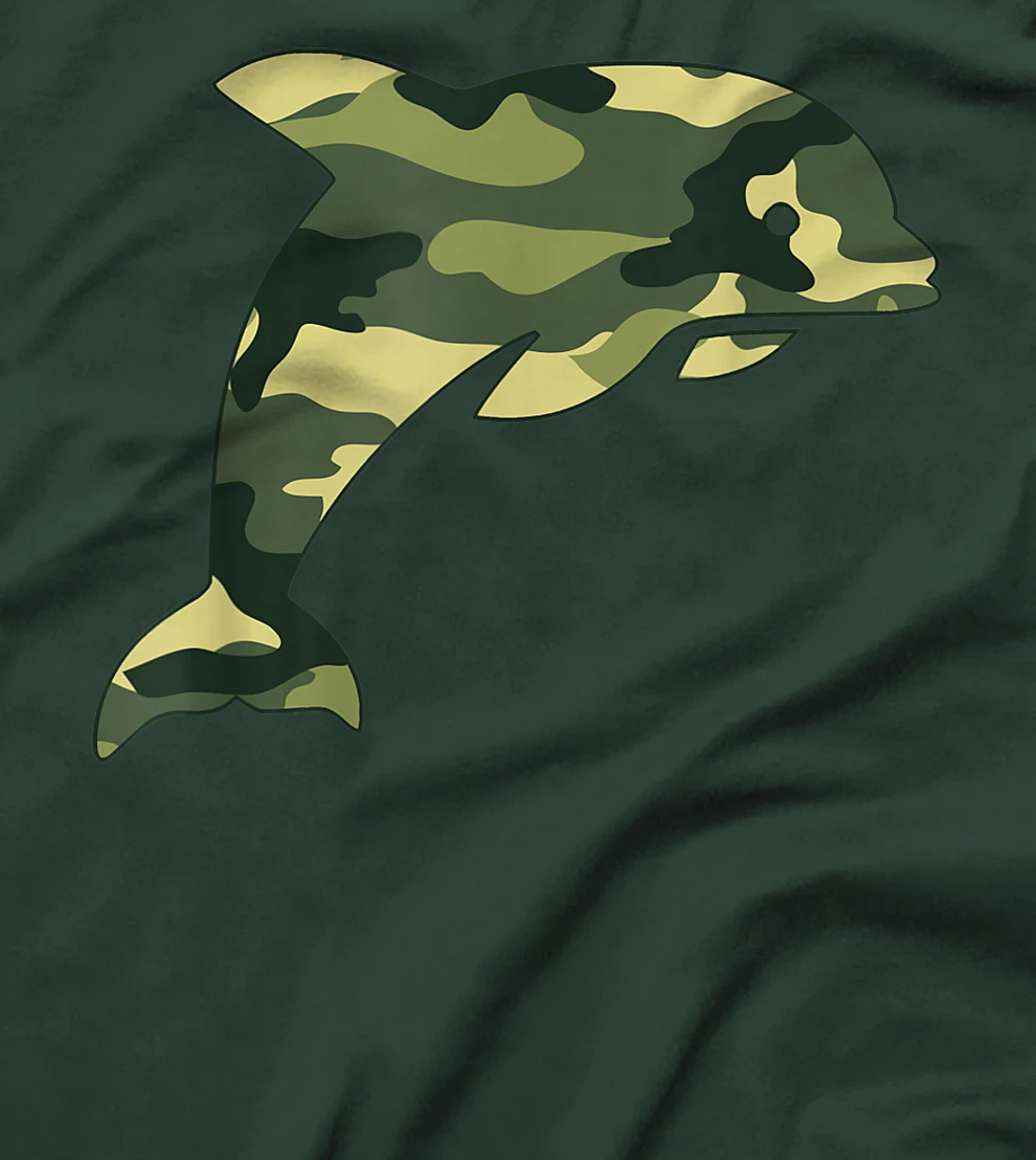 Military Dolphin Camo Men Print US Beluga Fish Veteran Gift T-Shirt