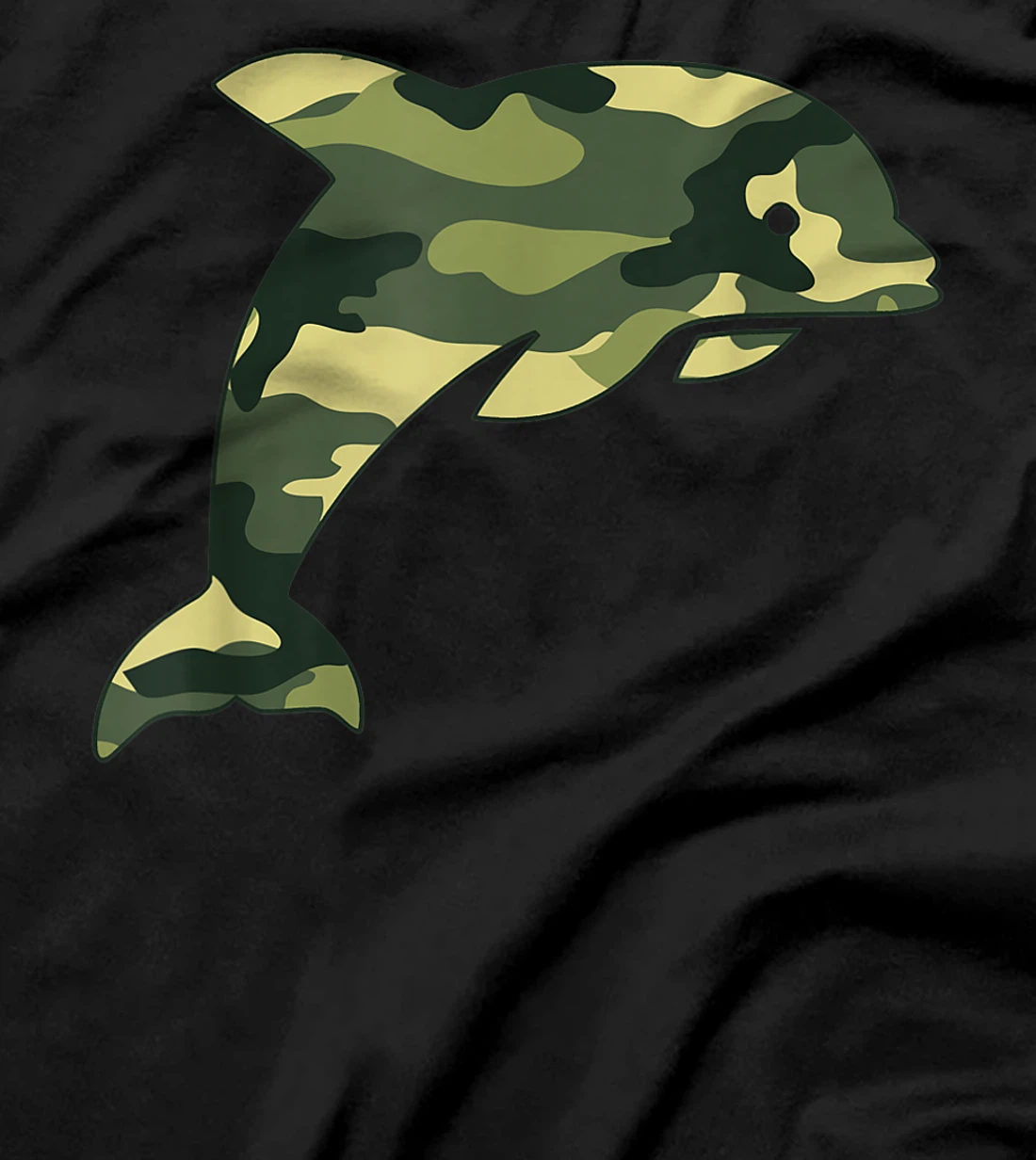 Military Dolphin Camo Men Print US Beluga Fish Veteran Gift T-Shirt
