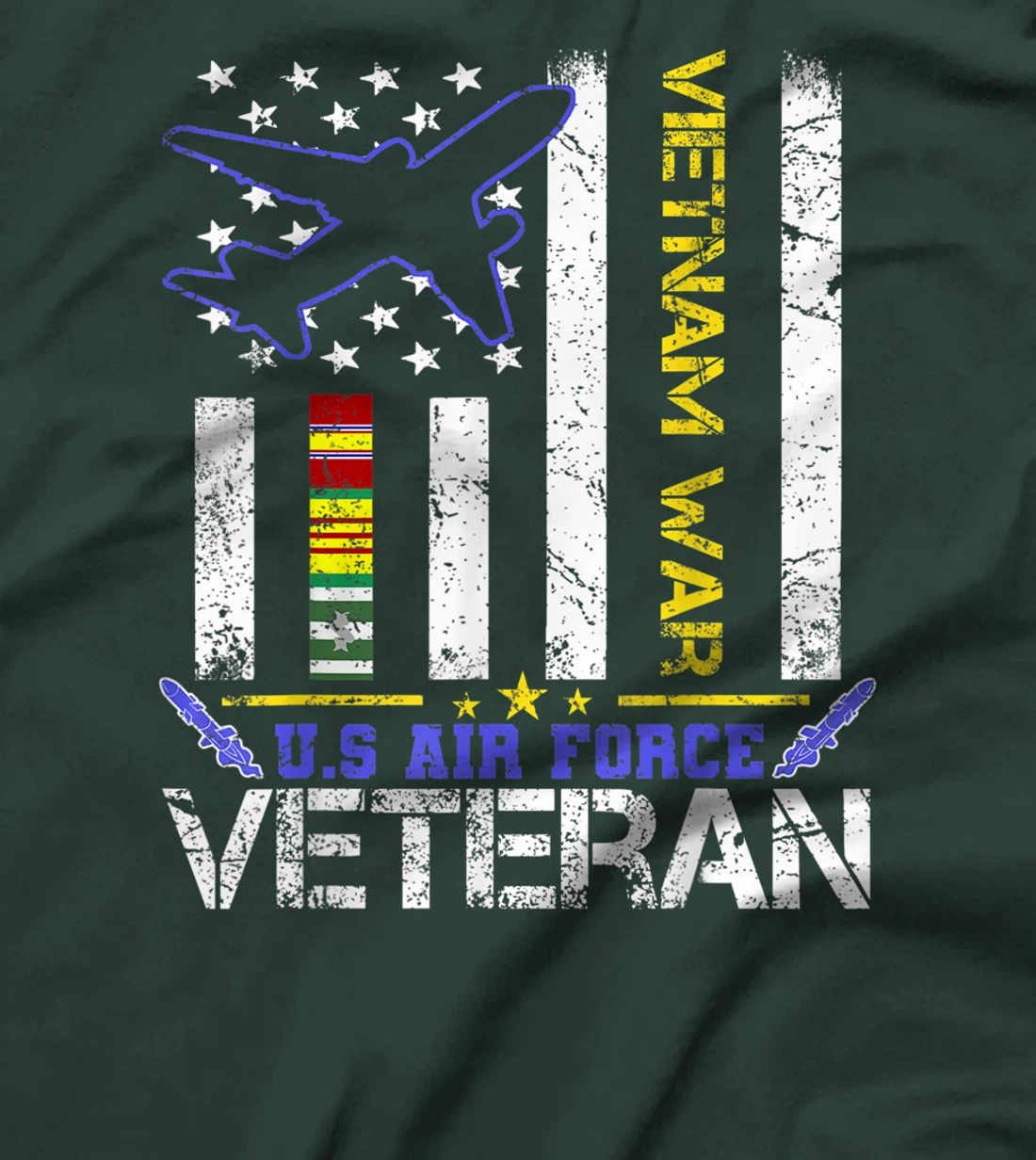 U.S Air Force Vietnam Veteran, Military Veteran US Flag Gift T-Shirt