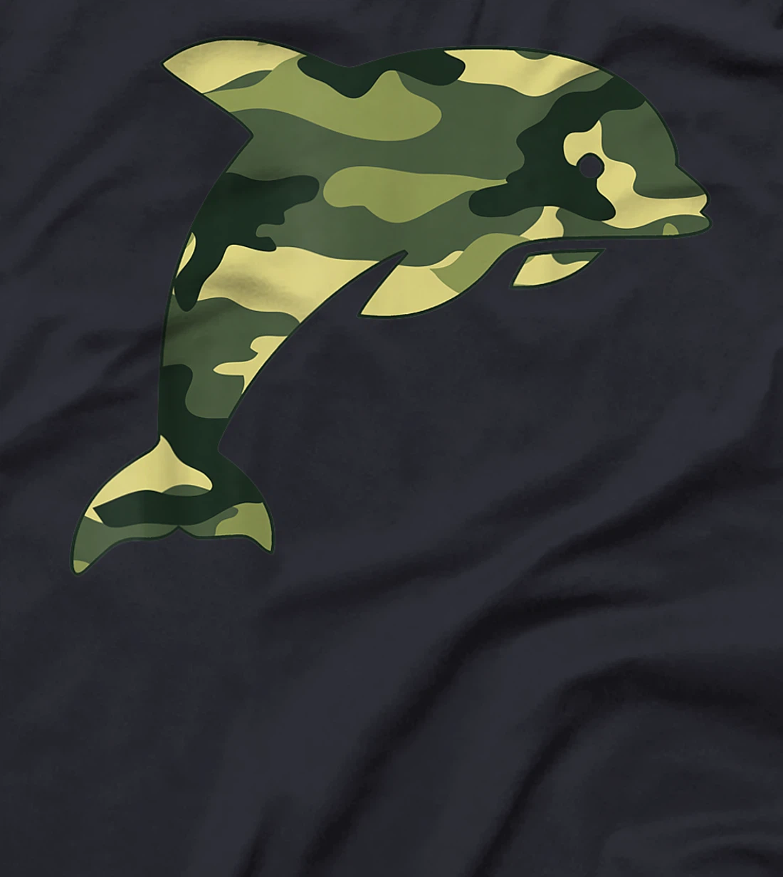 Military Dolphin Camo Men Print US Beluga Fish Veteran Gift T-Shirt