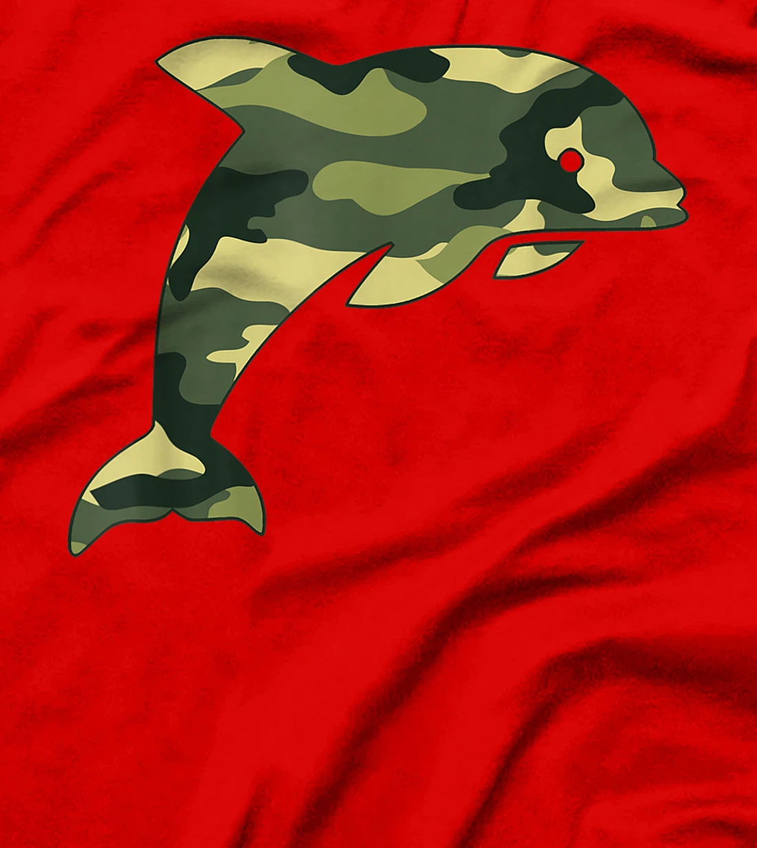 Military Dolphin Camo Men Print US Beluga Fish Veteran Gift T-Shirt
