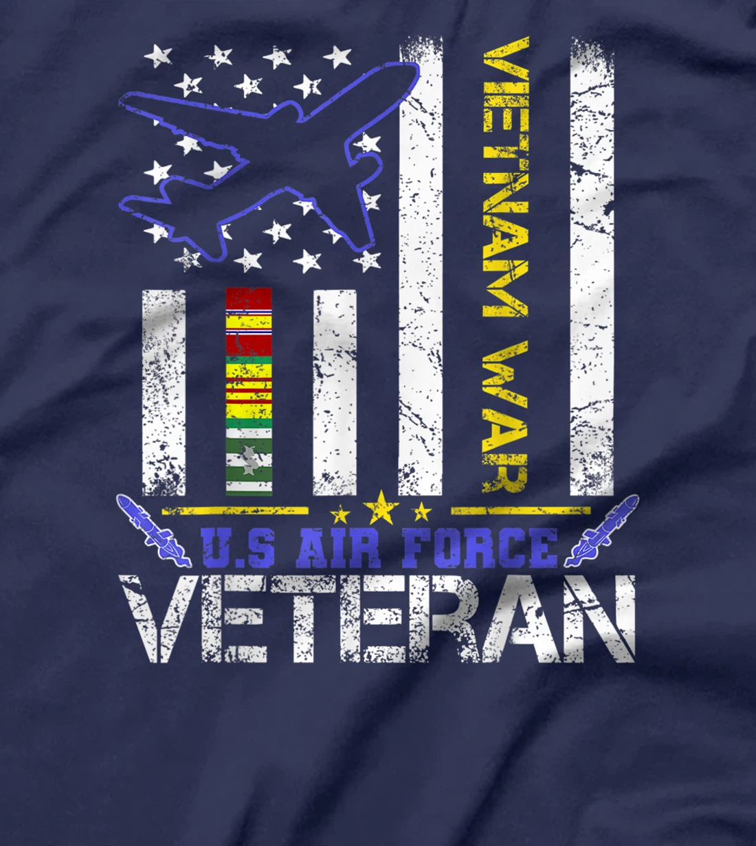 U.S Air Force Vietnam Veteran, Military Veteran US Flag Gift T-Shirt