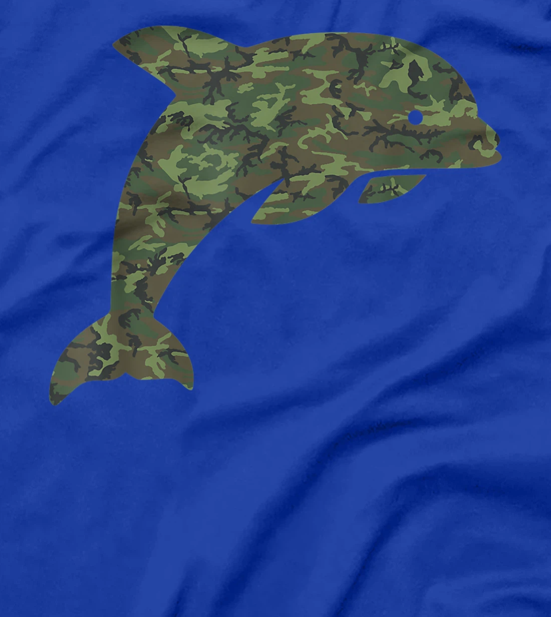 Military Dolphin Camo Print US Beluga Fish Veteran Men Gift T-Shirt
