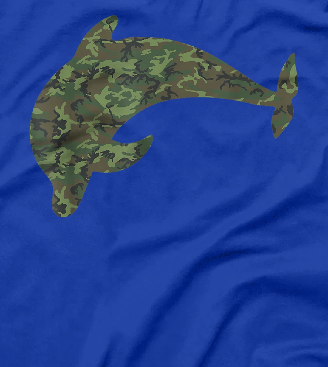 Military Dolphin Camo Print US Beluga Fish Veteran Men Gift T-Shirt