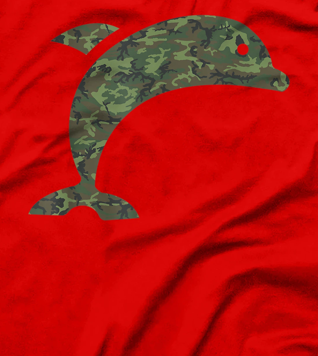 Military Dolphin Camo Print US Beluga Fish Veteran Men Gift T-Shirt