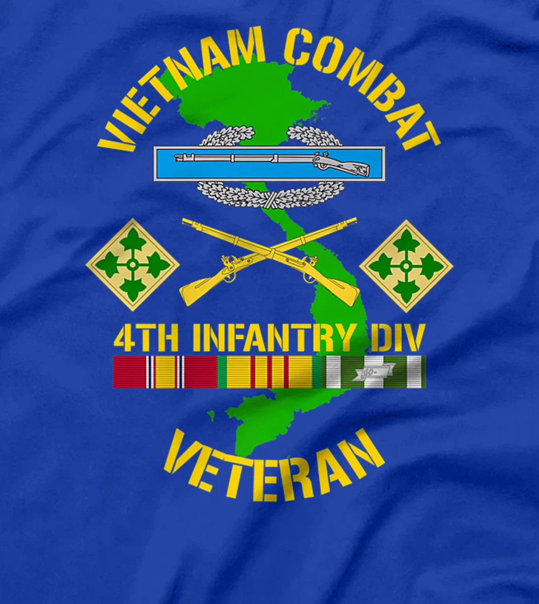 4th Infantry Division - Vietnam Combat Veteran Premium T-Shirt