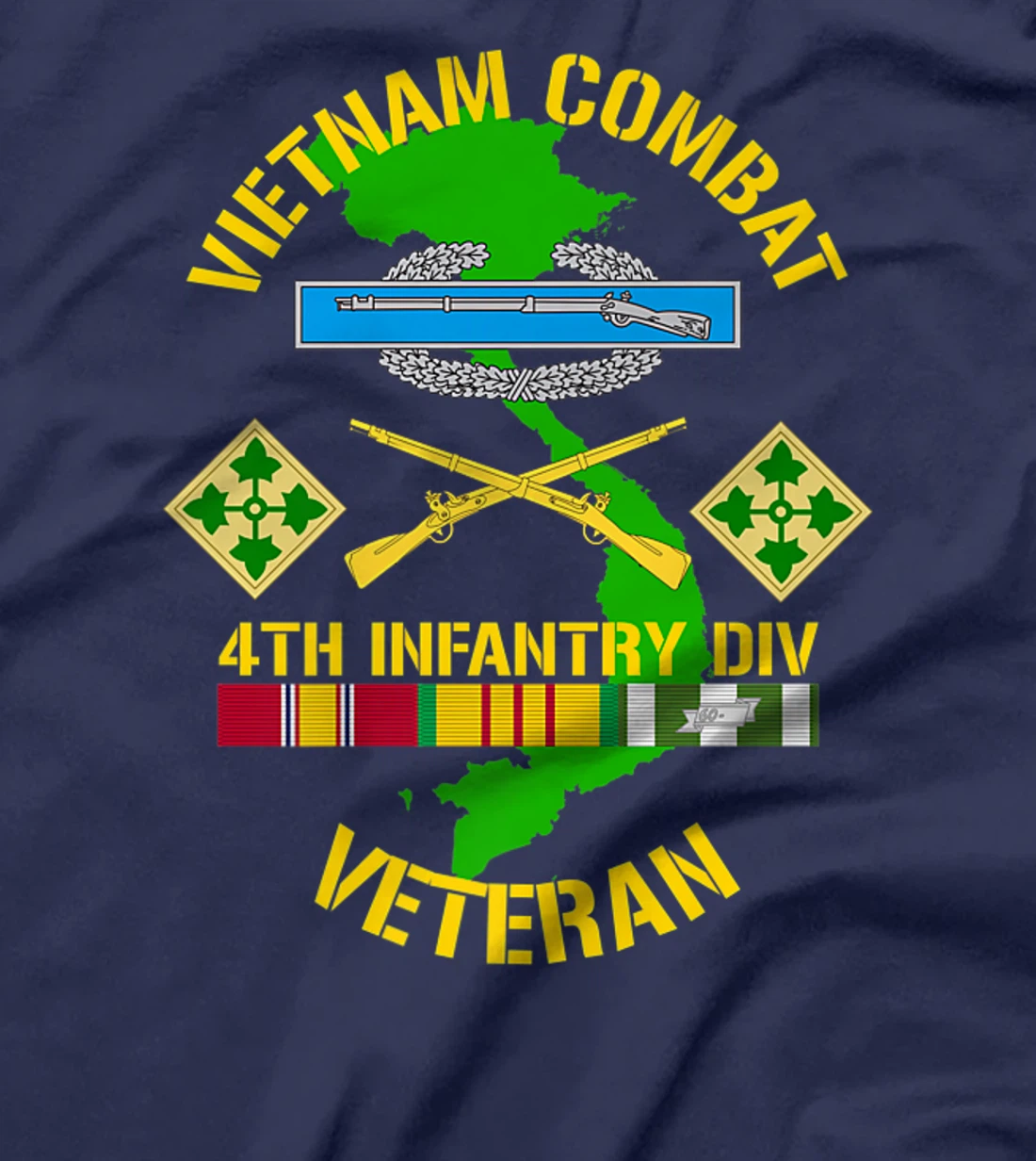 4th Infantry Division - Vietnam Combat Veteran Premium T-Shirt