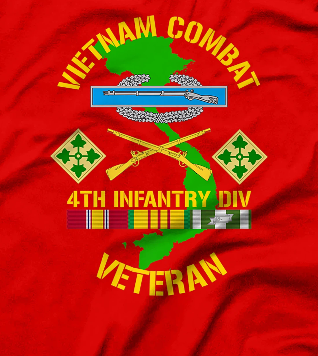 4th Infantry Division - Vietnam Combat Veteran Premium T-Shirt