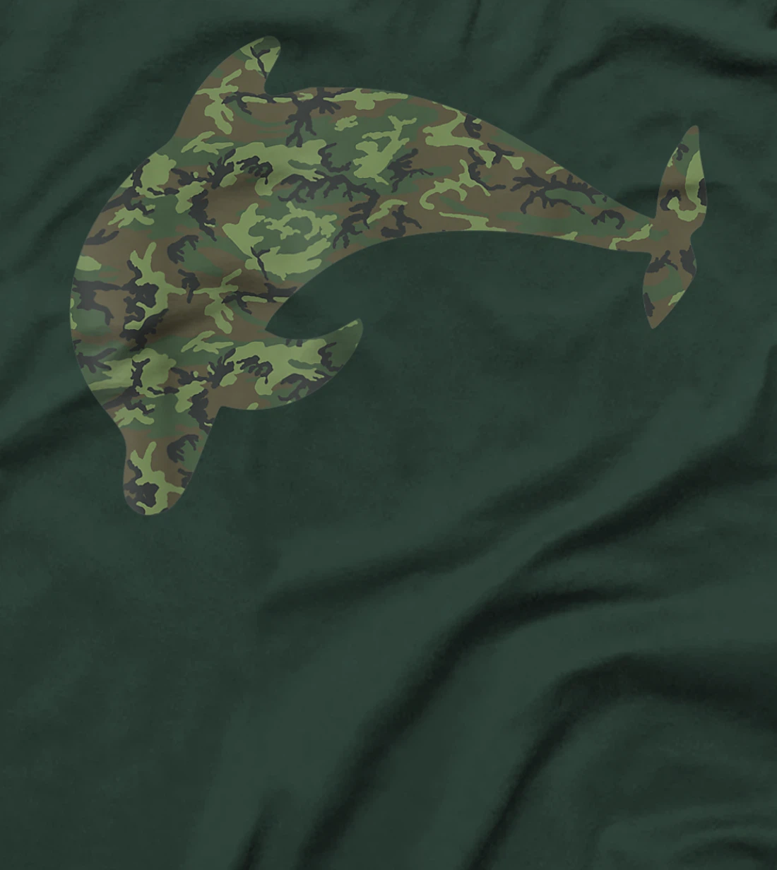 Military Dolphin Camo Print US Beluga Fish Veteran Men Gift T-Shirt
