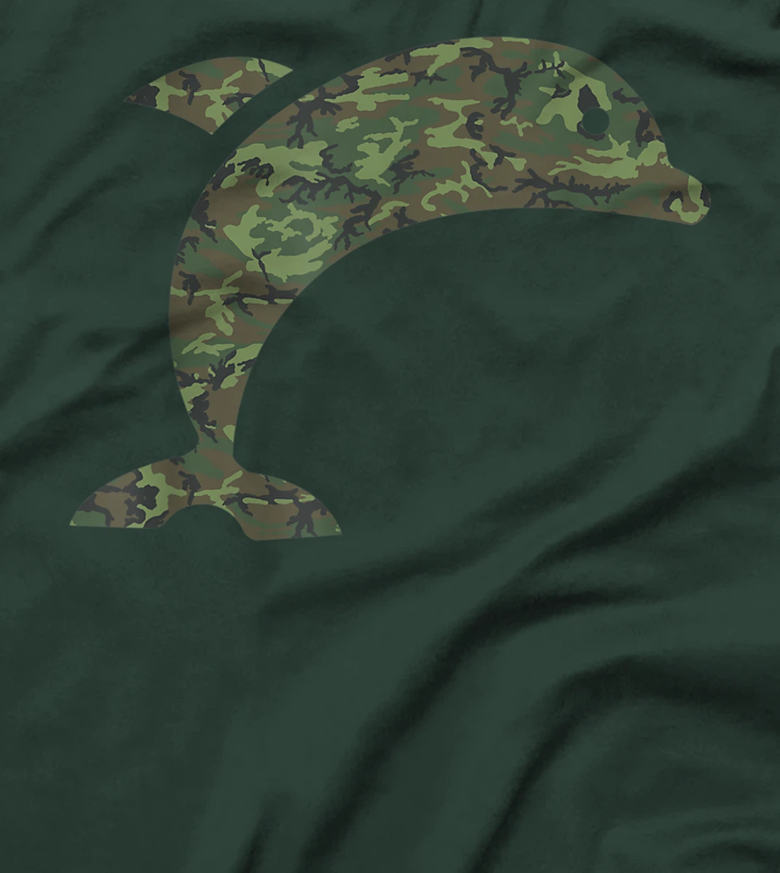 Military Dolphin Camo Print US Beluga Fish Veteran Men Gift T-Shirt