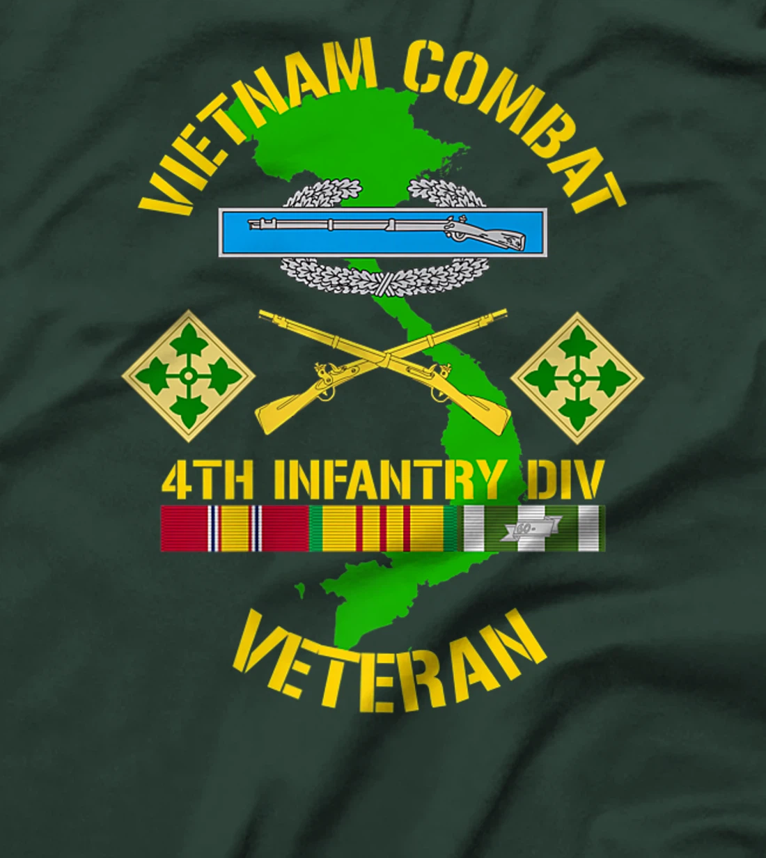 4th Infantry Division - Vietnam Combat Veteran Premium T-Shirt