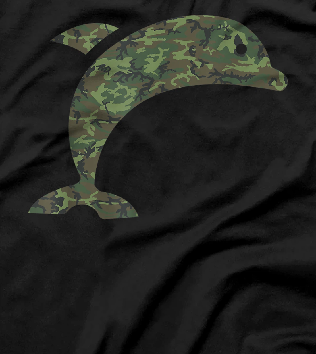Military Dolphin Camo Print US Beluga Fish Veteran Men Gift T-Shirt