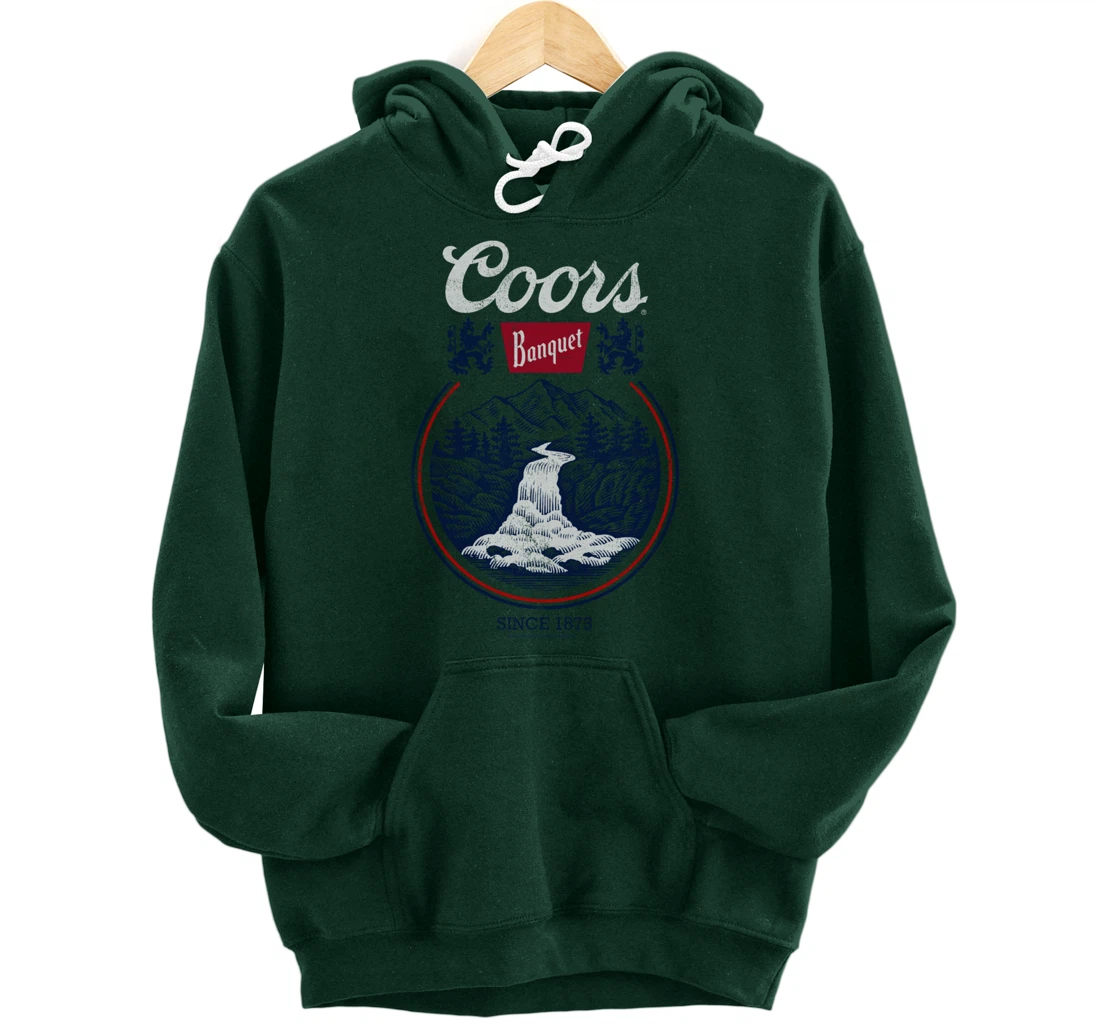 Coors Banquet Classic Circle Centered Beer Scene Pullover Hoodie