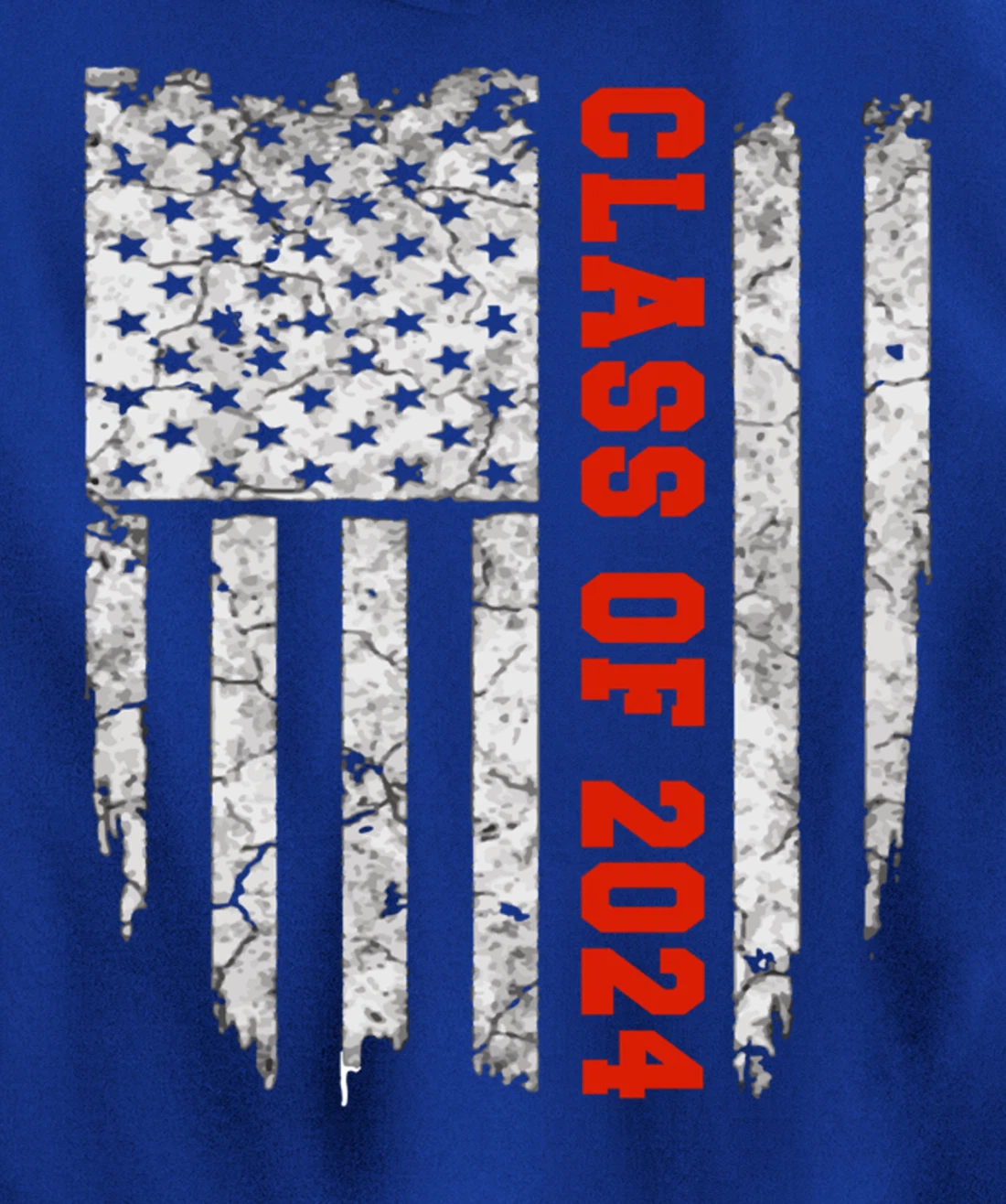 US Flag Class Of 2024 Grow With Me Gift Pullover Hoodie