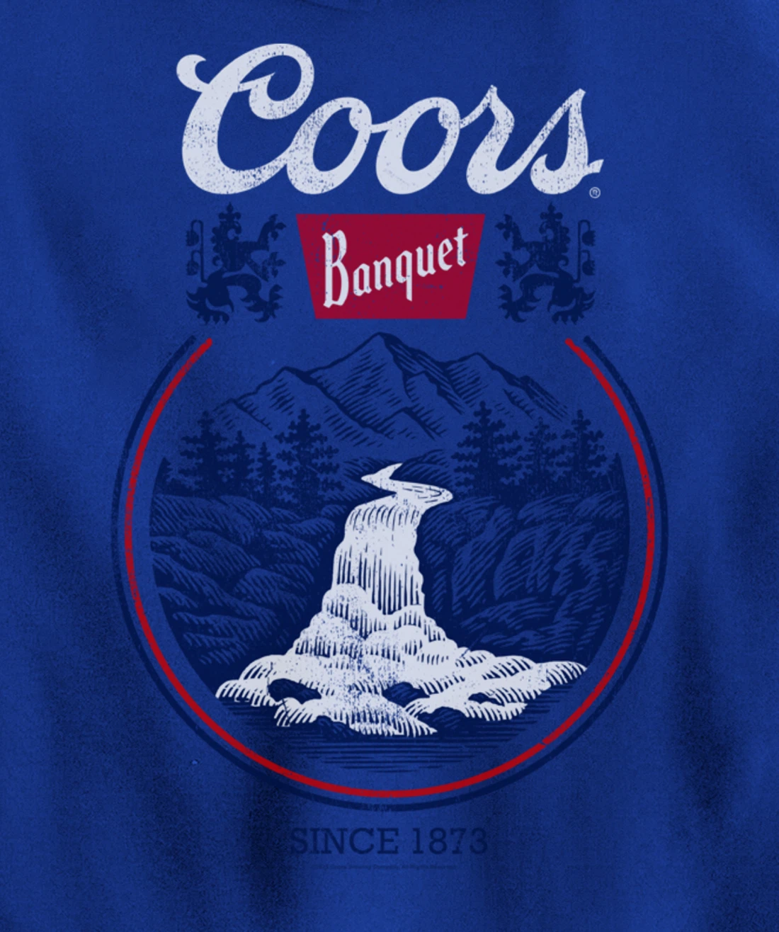 Coors Banquet Classic Circle Centered Beer Scene Pullover Hoodie