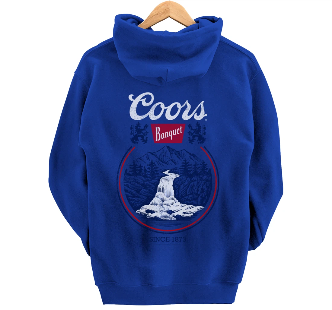 Coors Banquet Classic Circle Centered Beer Scene Pullover Hoodie