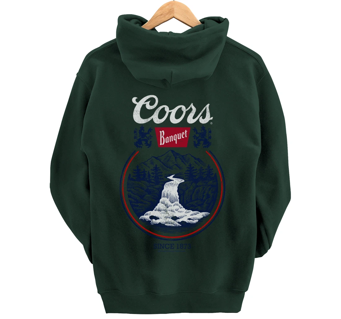 Coors Banquet Classic Circle Centered Beer Scene Pullover Hoodie