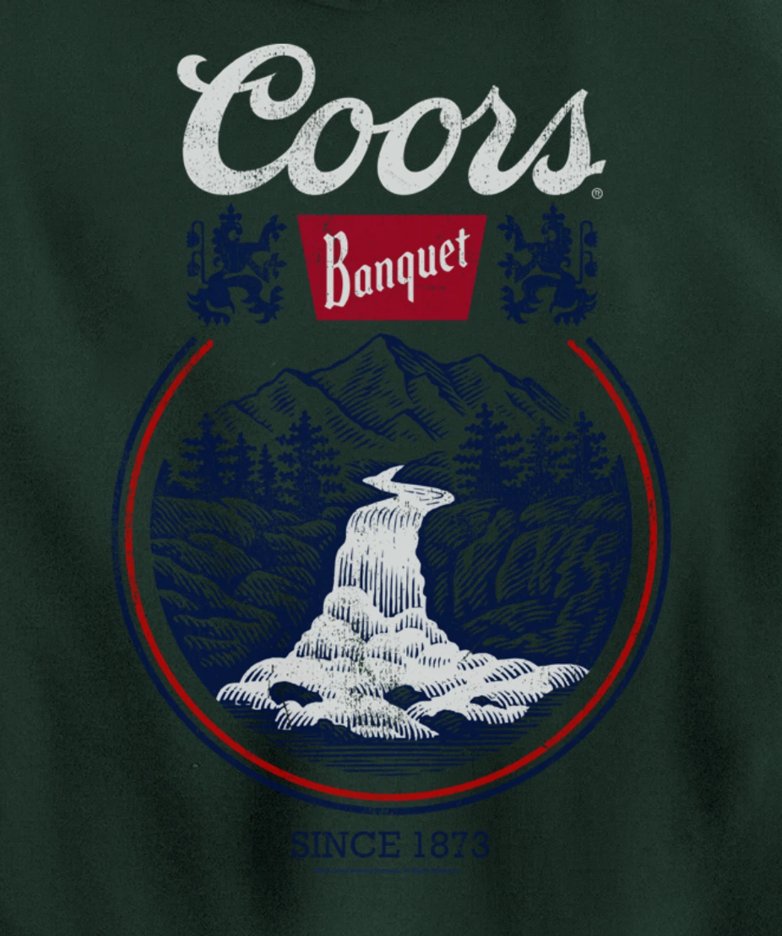 Coors Banquet Classic Circle Centered Beer Scene Pullover Hoodie
