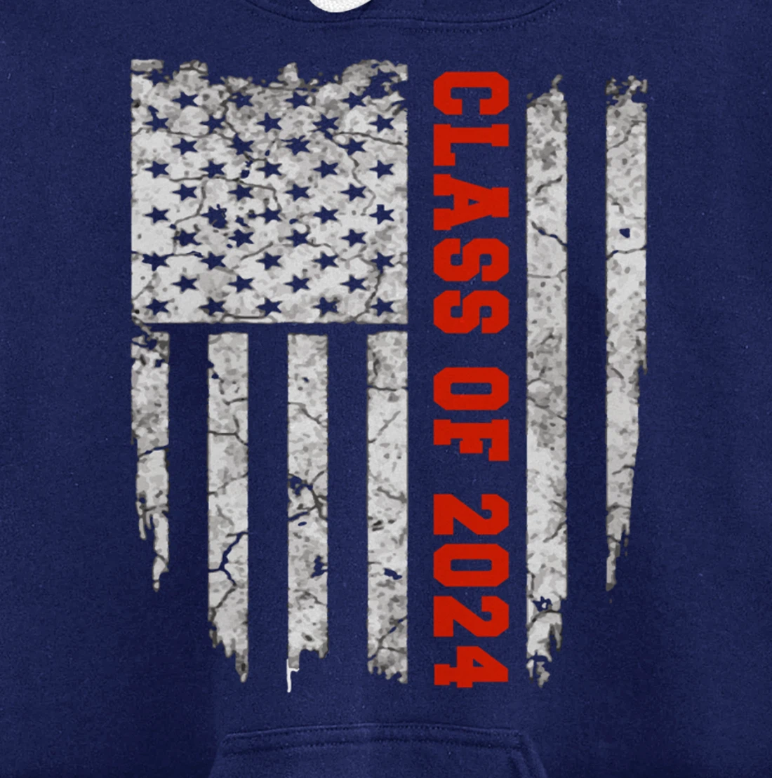 US Flag Class Of 2024 Grow With Me Gift Pullover Hoodie