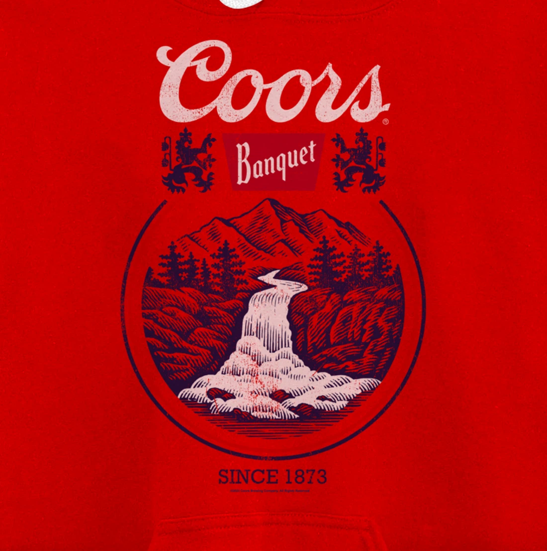 Coors Banquet Classic Circle Centered Beer Scene Pullover Hoodie