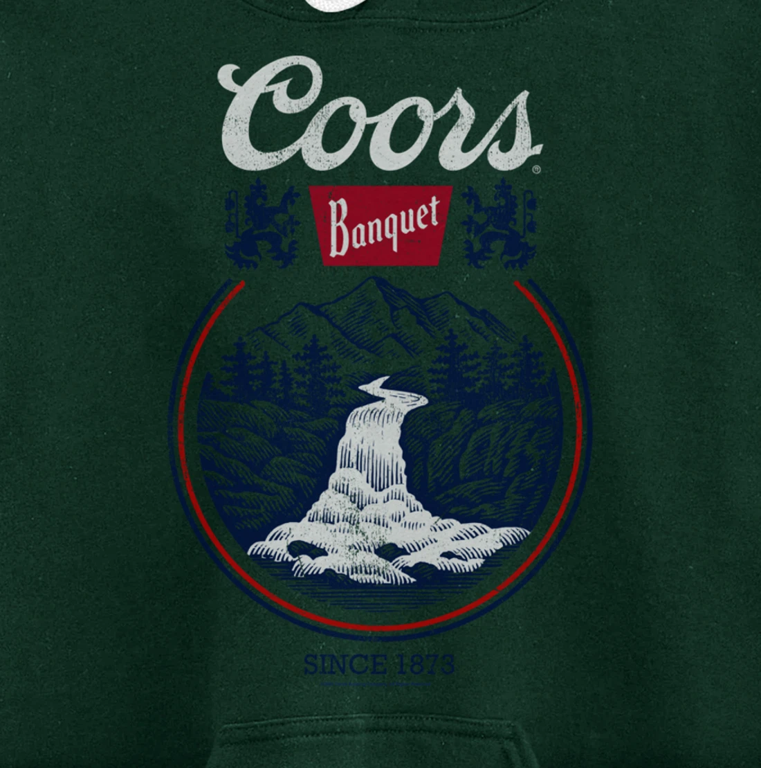 Coors Banquet Classic Circle Centered Beer Scene Pullover Hoodie