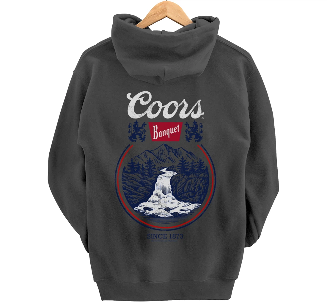 Coors Banquet Classic Circle Centered Beer Scene Pullover Hoodie