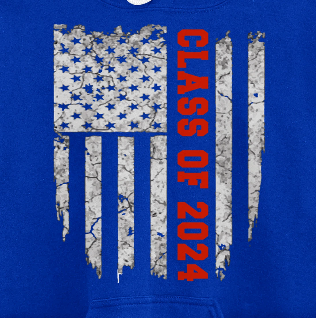US Flag Class Of 2024 Grow With Me Gift Pullover Hoodie