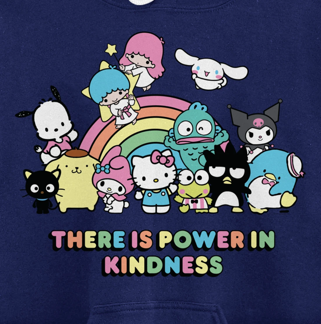 Hello Kitty and Friends There is Power in Kindness unisex adult Pullover Hoodie, Long Sleeve