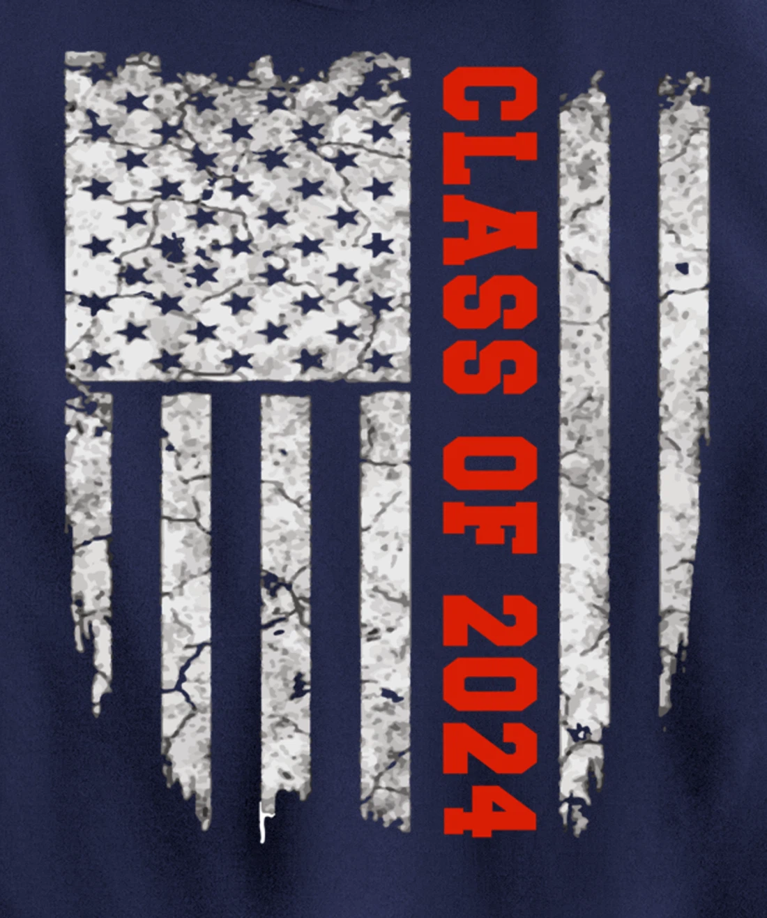 US Flag Class Of 2024 Grow With Me Gift Pullover Hoodie