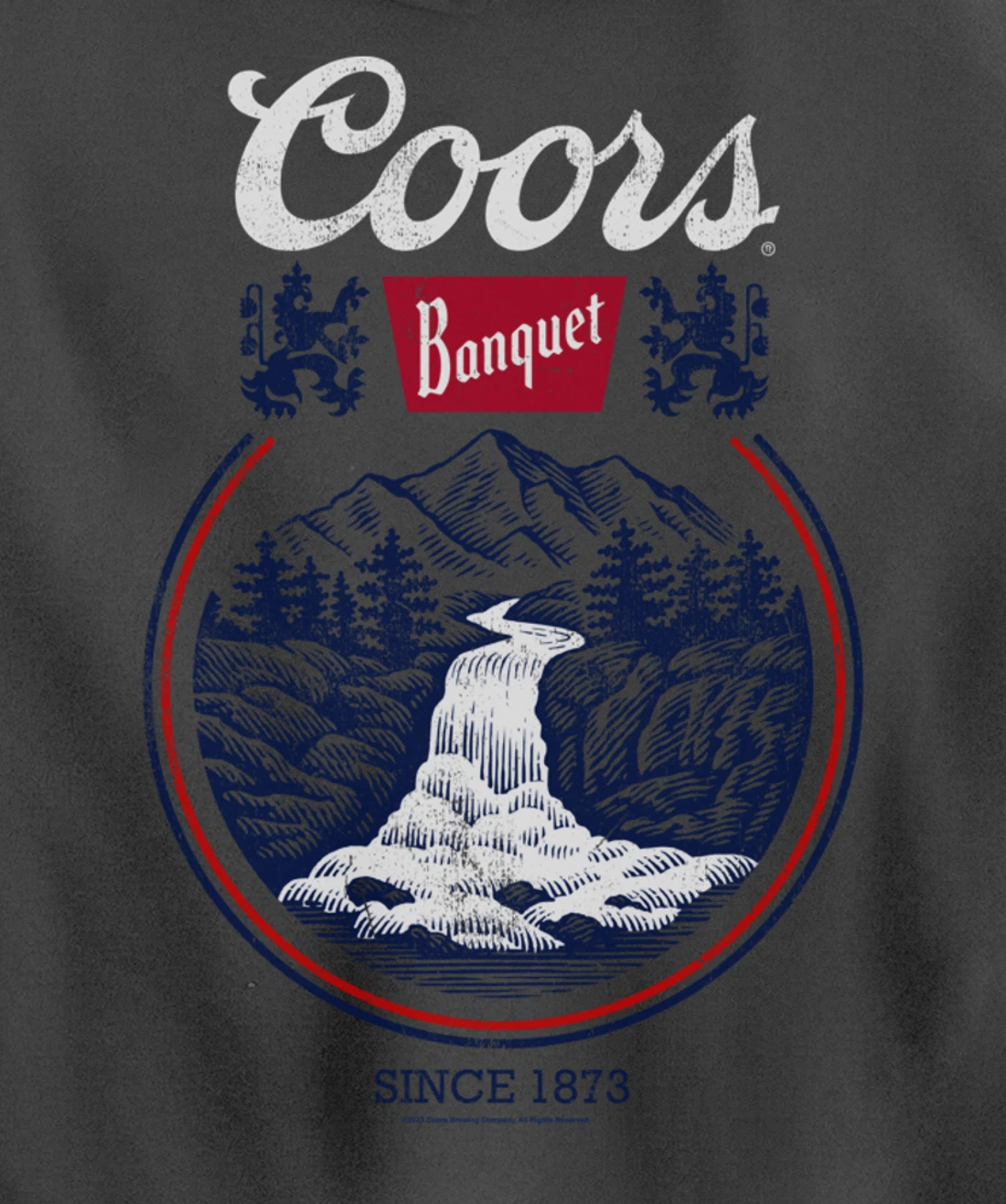Coors Banquet Classic Circle Centered Beer Scene Pullover Hoodie