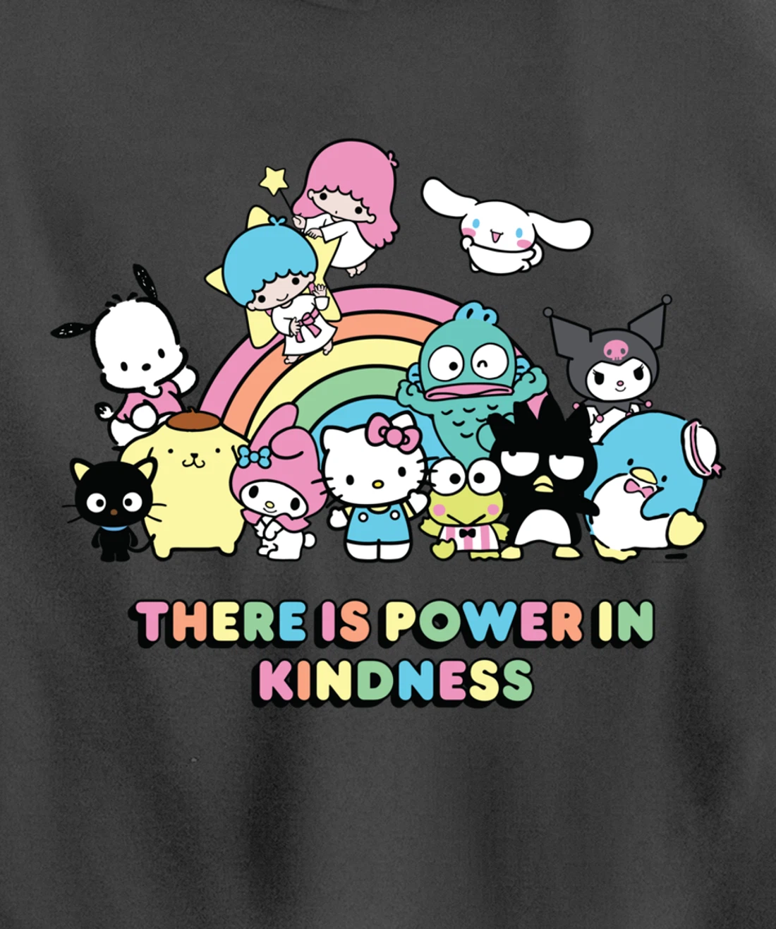 Hello Kitty and Friends There is Power in Kindness unisex adult Pullover Hoodie, Long Sleeve