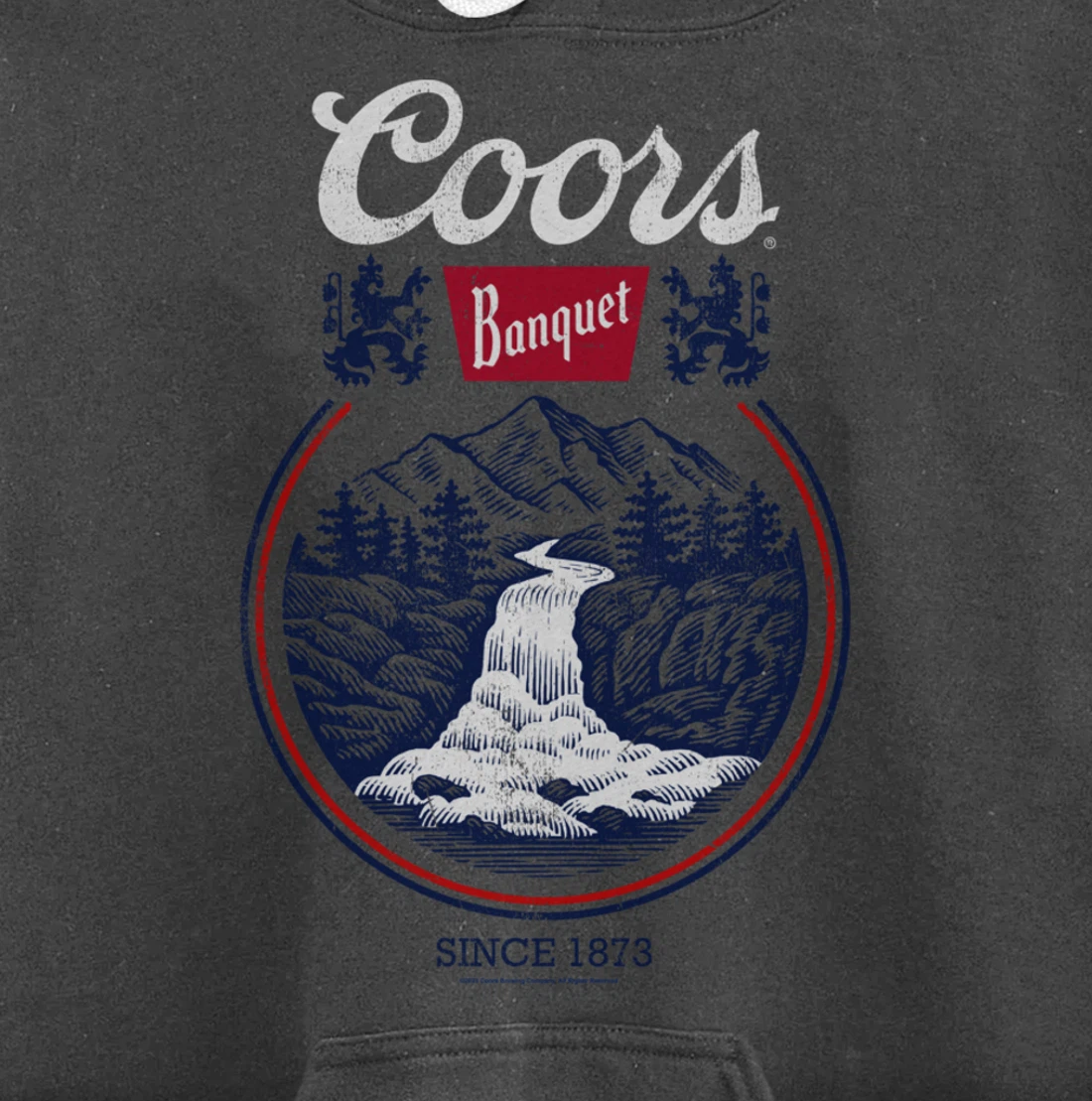 Coors Banquet Classic Circle Centered Beer Scene Pullover Hoodie