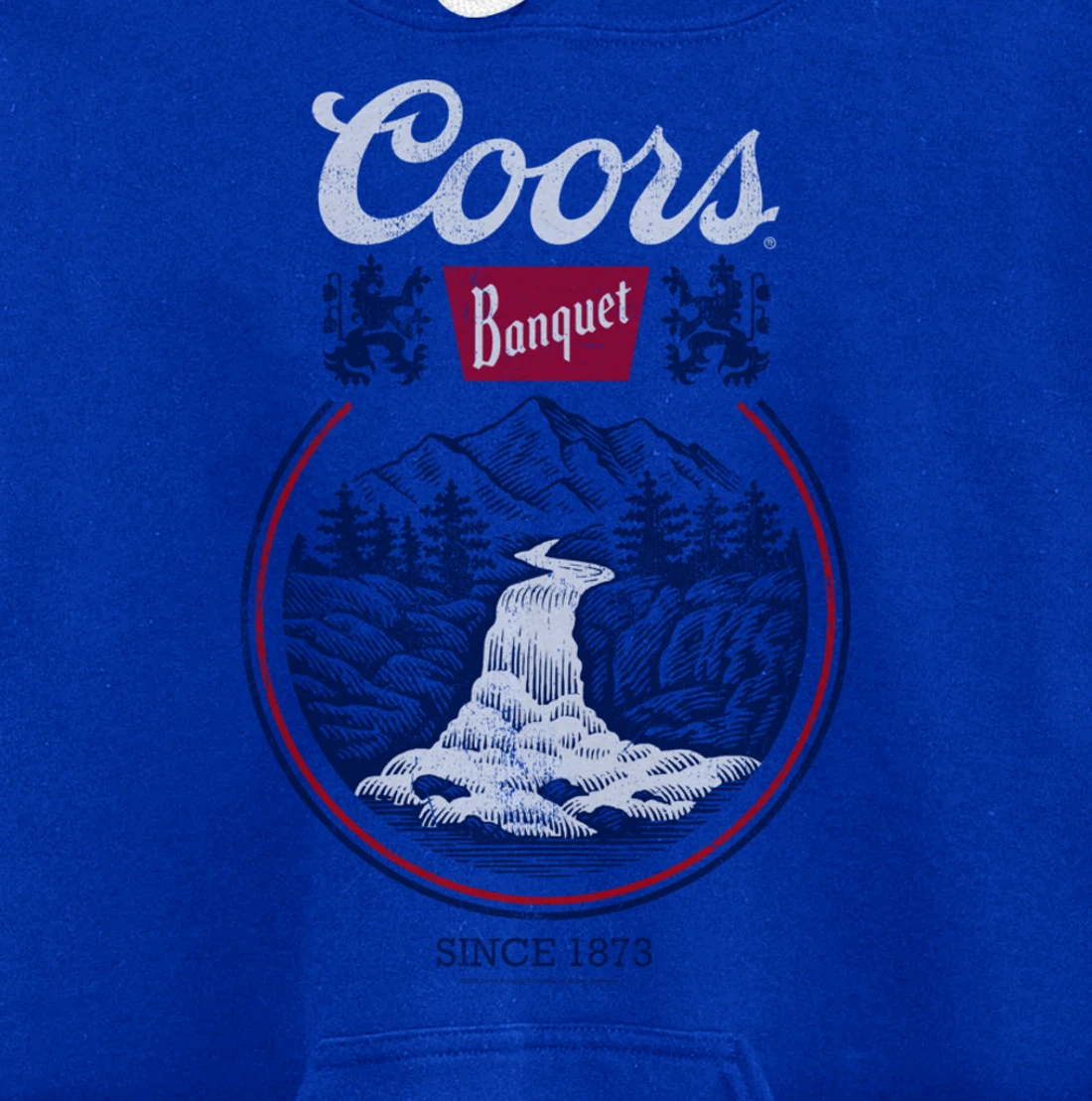 Coors Banquet Classic Circle Centered Beer Scene Pullover Hoodie