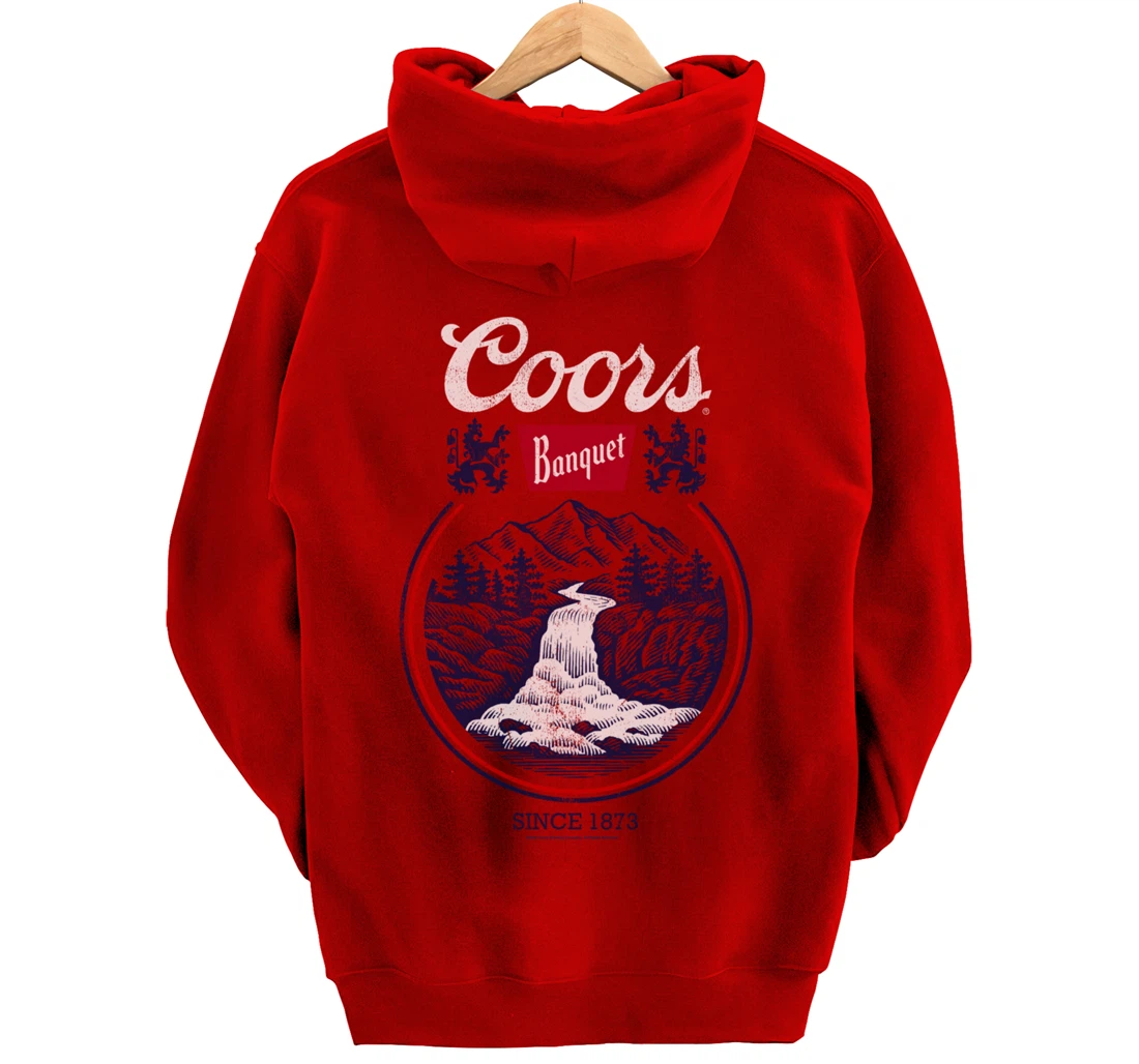 Coors Banquet Classic Circle Centered Beer Scene Pullover Hoodie