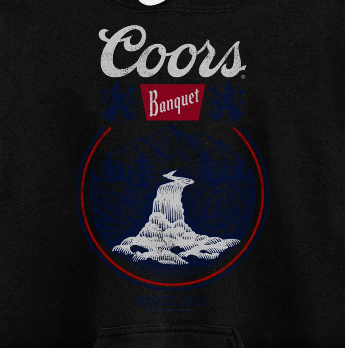 Coors Banquet Classic Circle Centered Beer Scene Pullover Hoodie