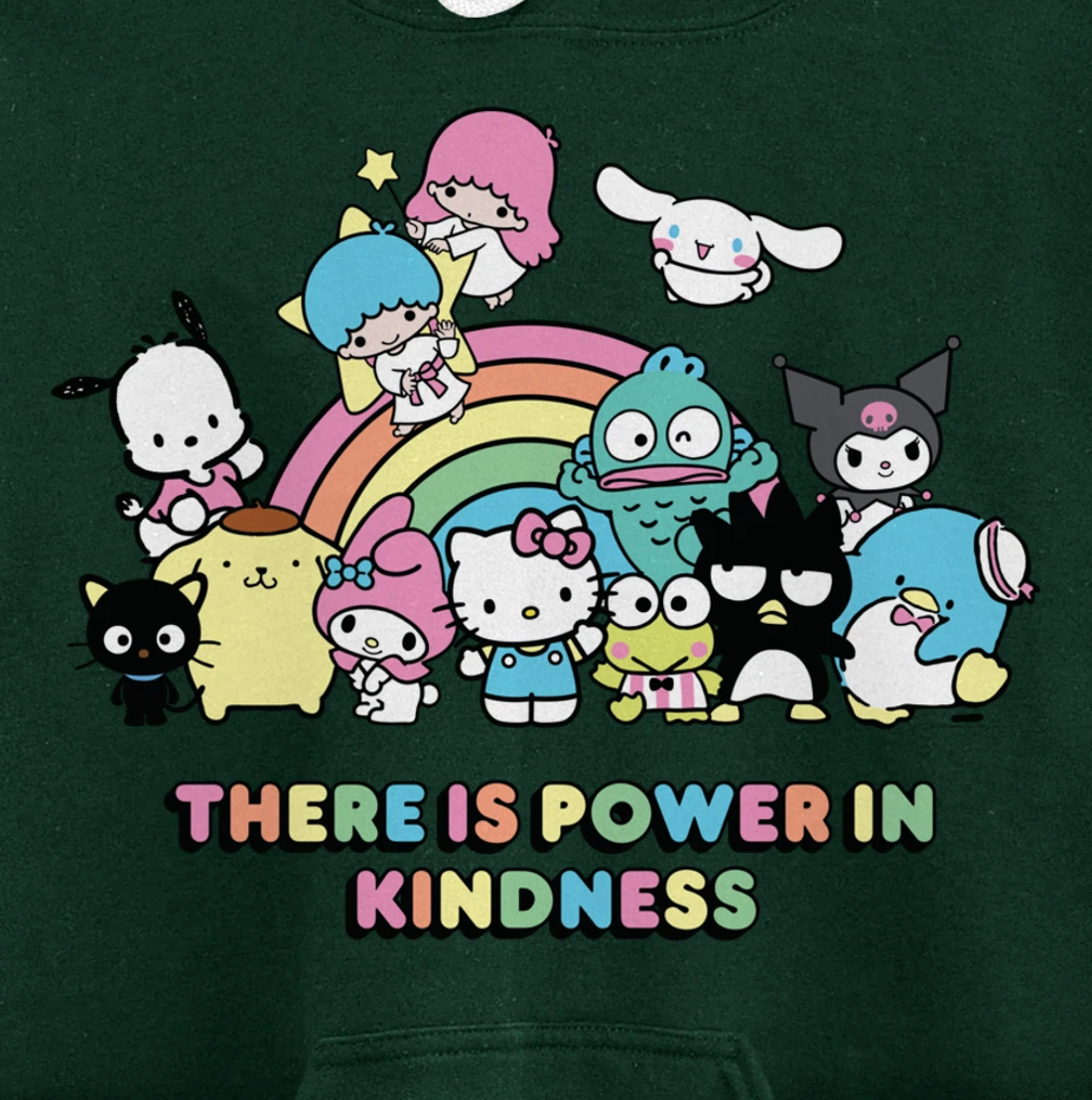 Hello Kitty and Friends There is Power in Kindness unisex adult Pullover Hoodie, Long Sleeve
