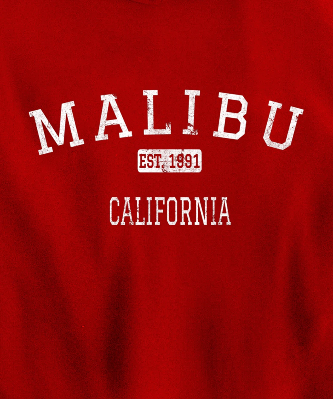 Malibu California CA Vintage Pullover Hoodie