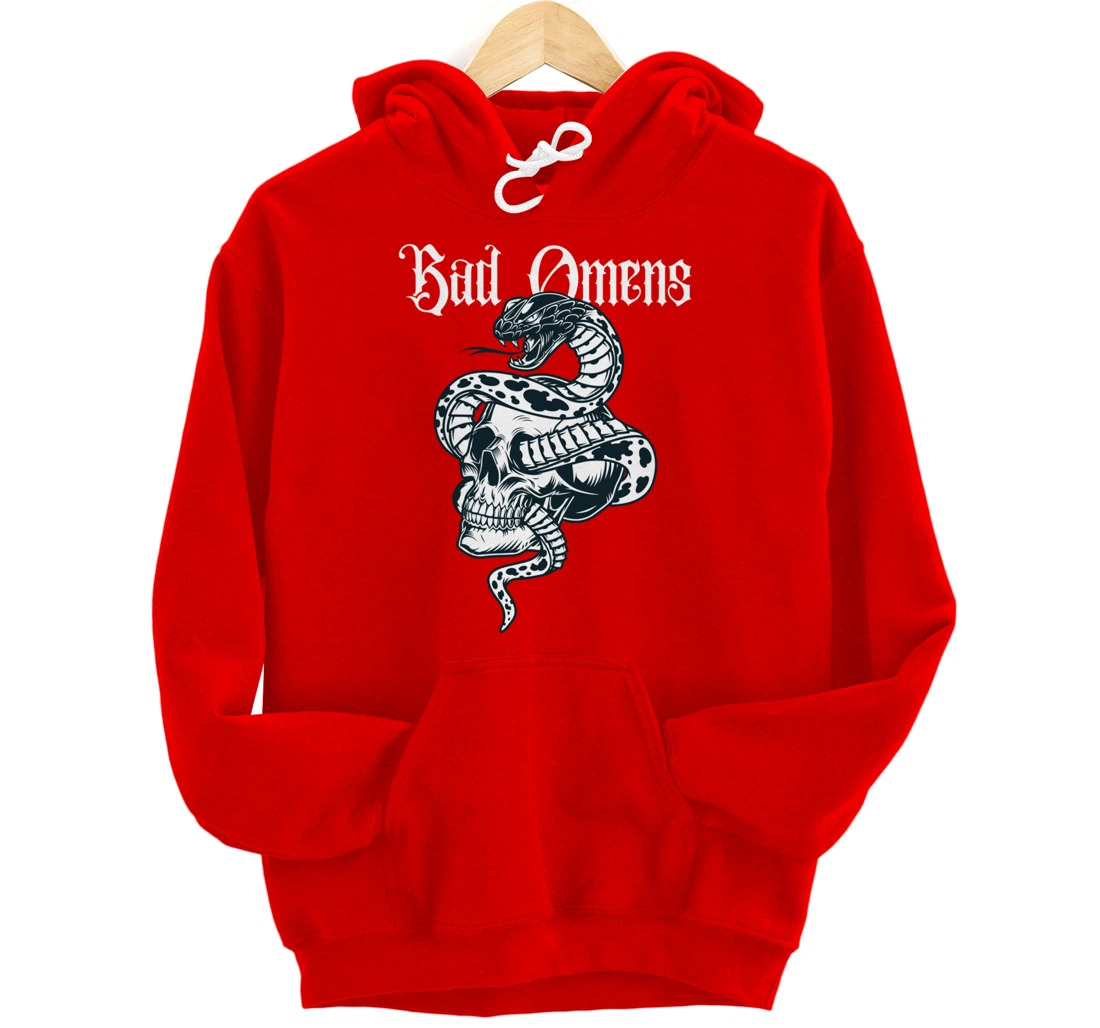 Bad Omens Tee: Mystic snake & Skull Pullover Hoodie