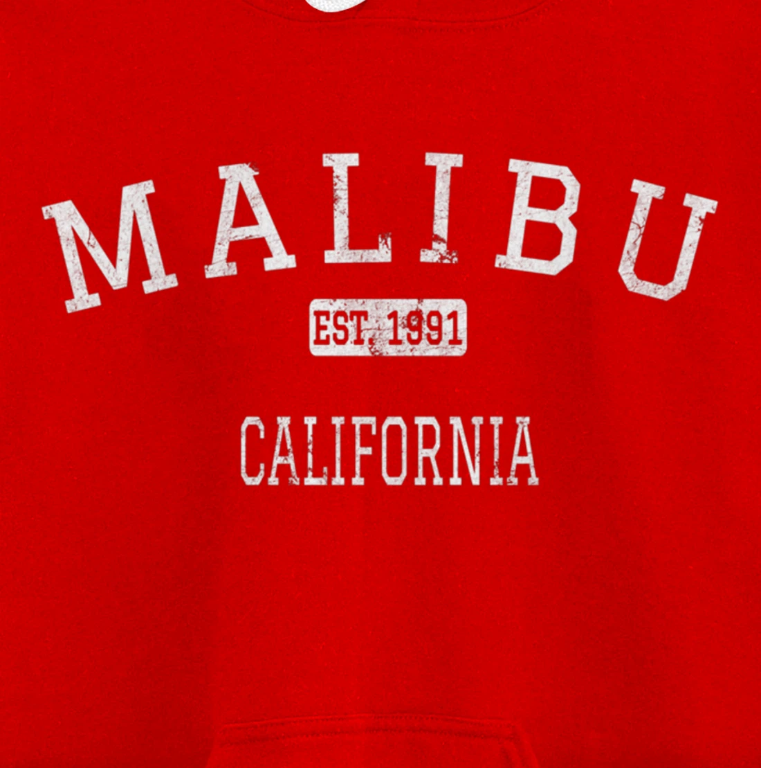 Malibu California CA Vintage Pullover Hoodie