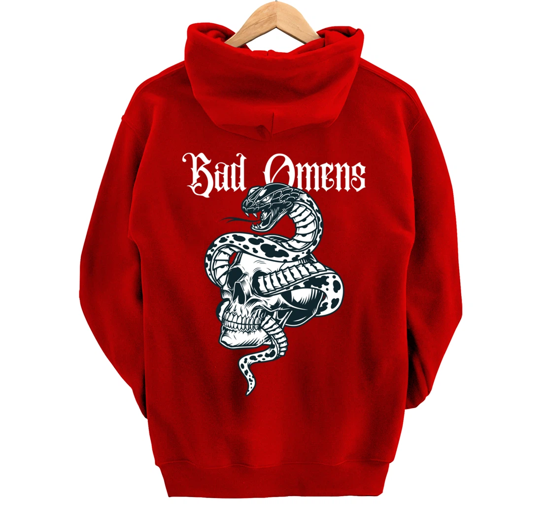 Bad Omens Tee: Mystic snake & Skull Pullover Hoodie