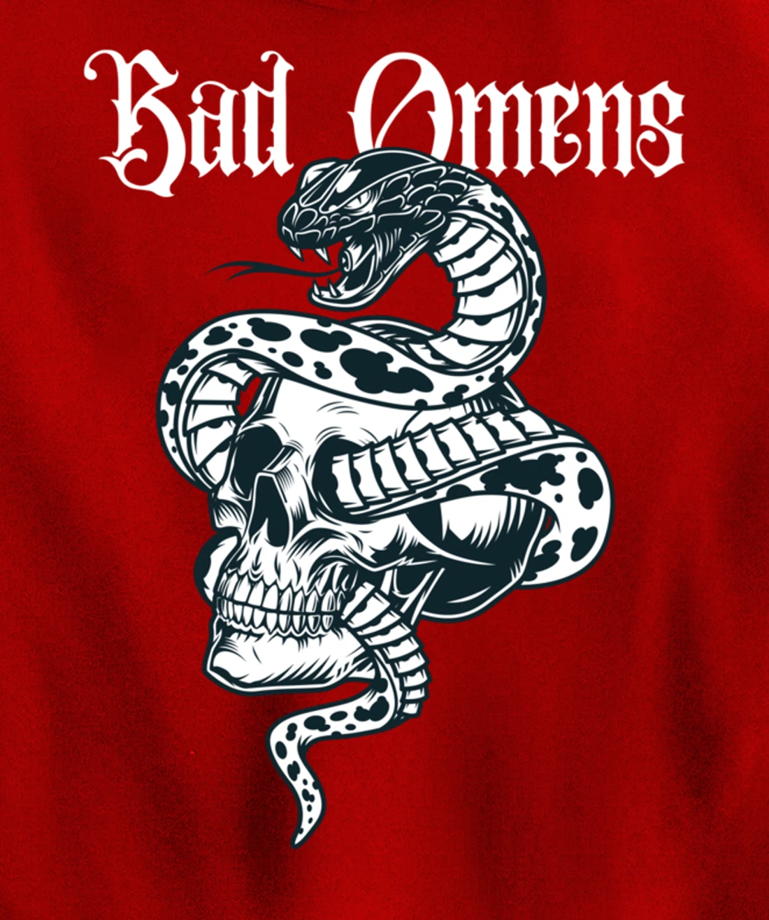 Bad Omens Tee: Mystic snake & Skull Pullover Hoodie