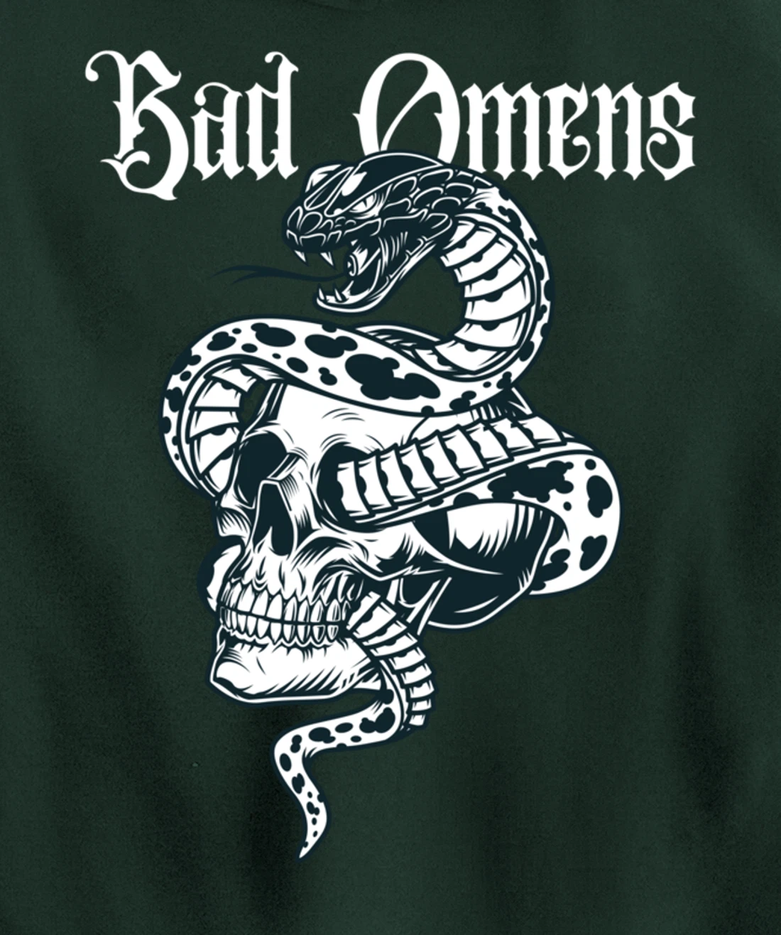 Bad Omens Tee: Mystic snake & Skull Pullover Hoodie