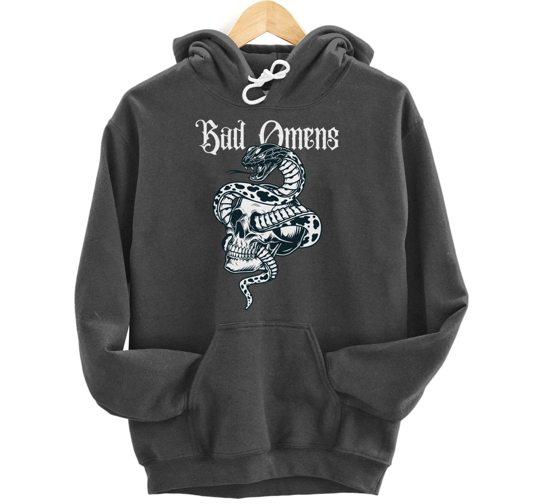 Bad Omens Tee: Mystic snake & Skull Pullover Hoodie