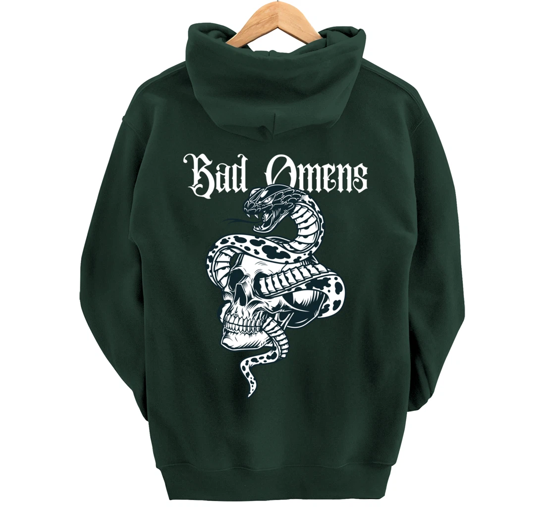 Bad Omens Tee: Mystic snake & Skull Pullover Hoodie