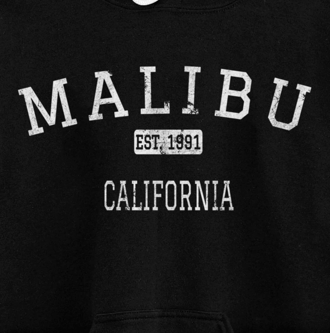 Malibu California CA Vintage Pullover Hoodie