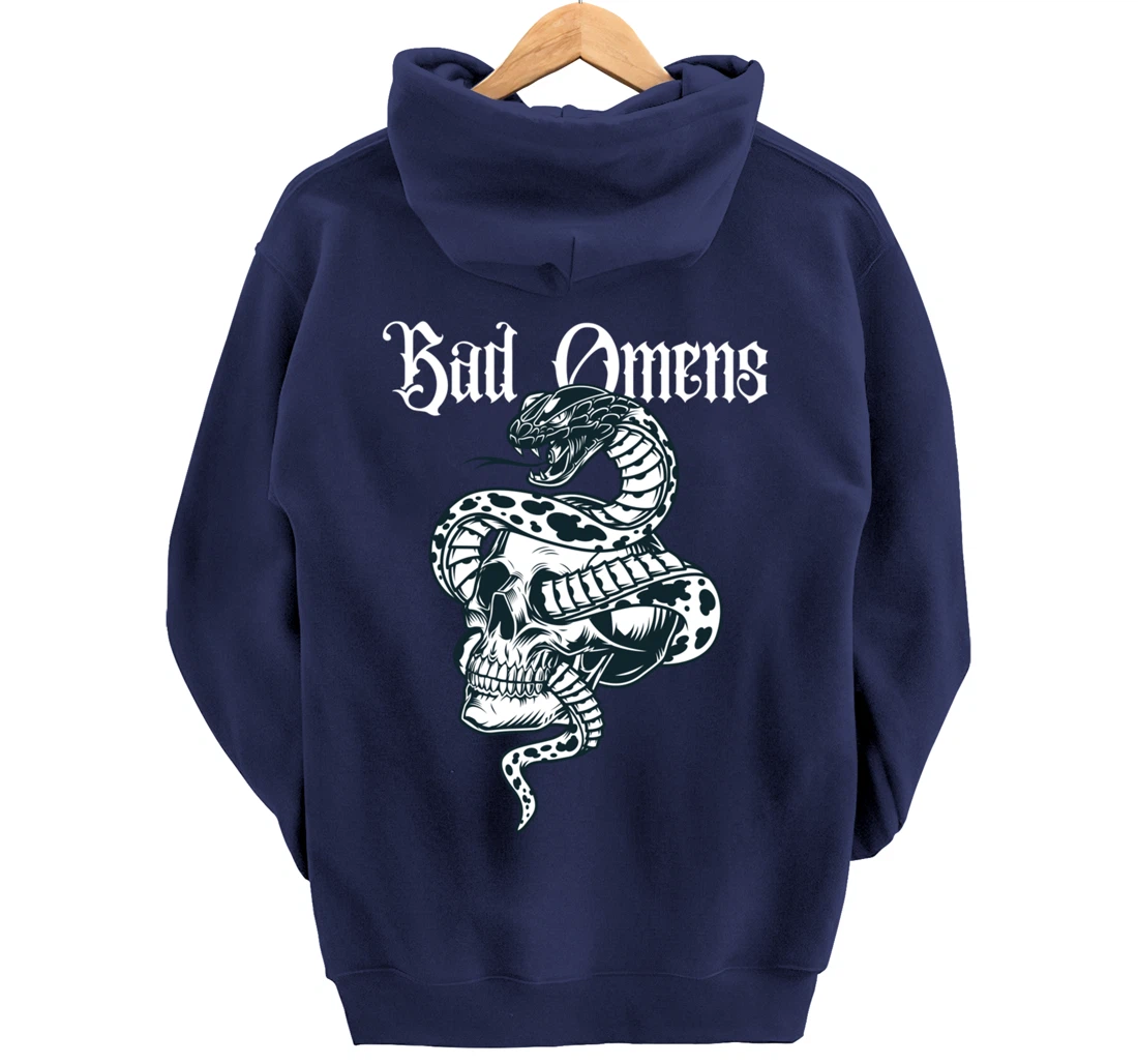 Bad Omens Tee: Mystic snake & Skull Pullover Hoodie