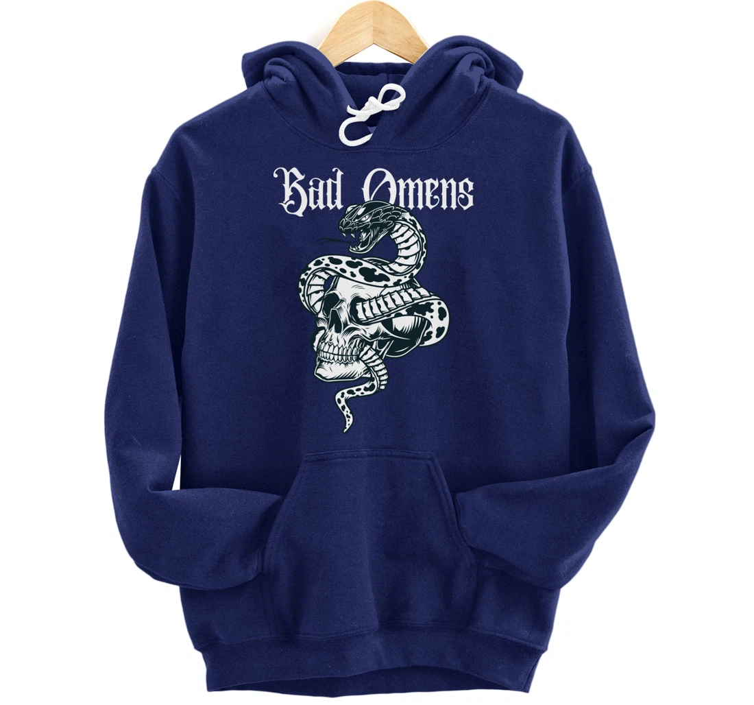 Bad Omens Tee: Mystic snake & Skull Pullover Hoodie