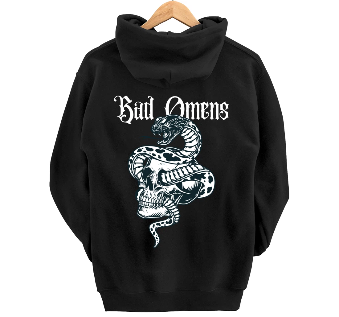 Bad Omens Tee: Mystic snake & Skull Pullover Hoodie